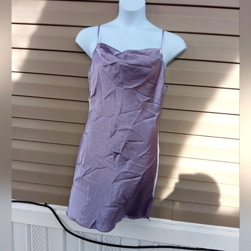 Avon Lavender Satin Nightgown Semi New M
